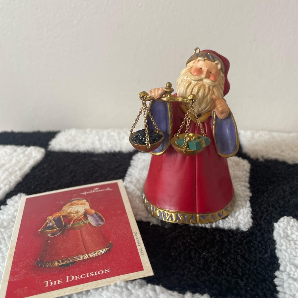 Vintage Hallmark Keepsake Ornament "The Decision" Santa 2003